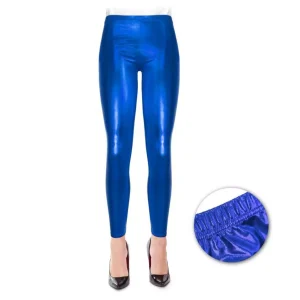 Legging Metalizado Azul Oscuro Adulto