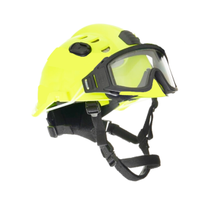 CASCO PROFESIONAL DRAGER HPS 3500 AMARILLO FLÚOR CON GAFAS PARA EQUIPOS DE EMERGENCIA