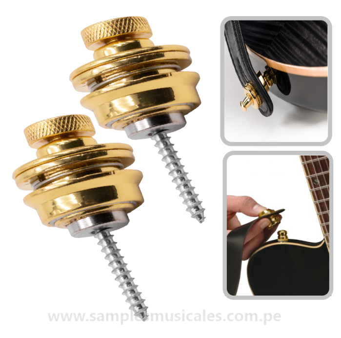 STRAP LOOK SEGURO PARA CORREA DE GUITARRA X 2 UNIDADES HENNESSEY NSL7200 4689D