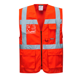 CHALECO ALTA VISIBILIDAD ROJO EXECUTIVE BERLIN PORTWEST S476